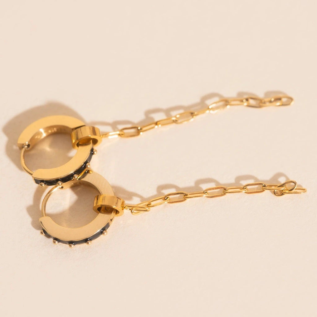 Chain Huggie Hoop Charms by Oh Clementine