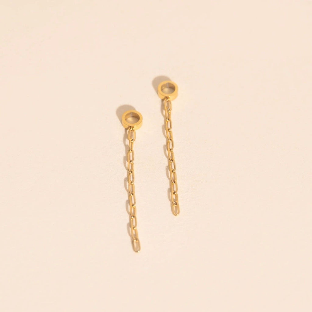 Chain Huggie Hoop Charms by Oh Clementine
