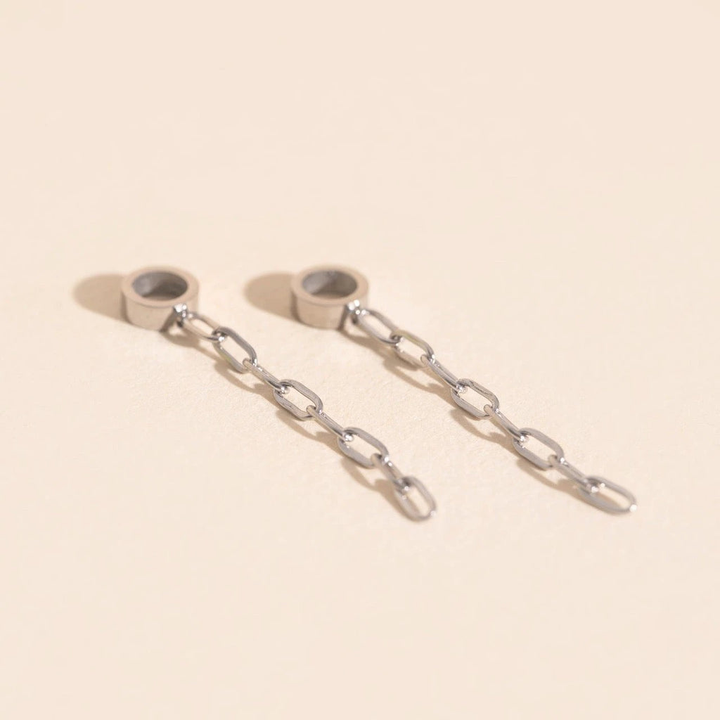Chain Huggie Hoop Charms by Oh Clementine