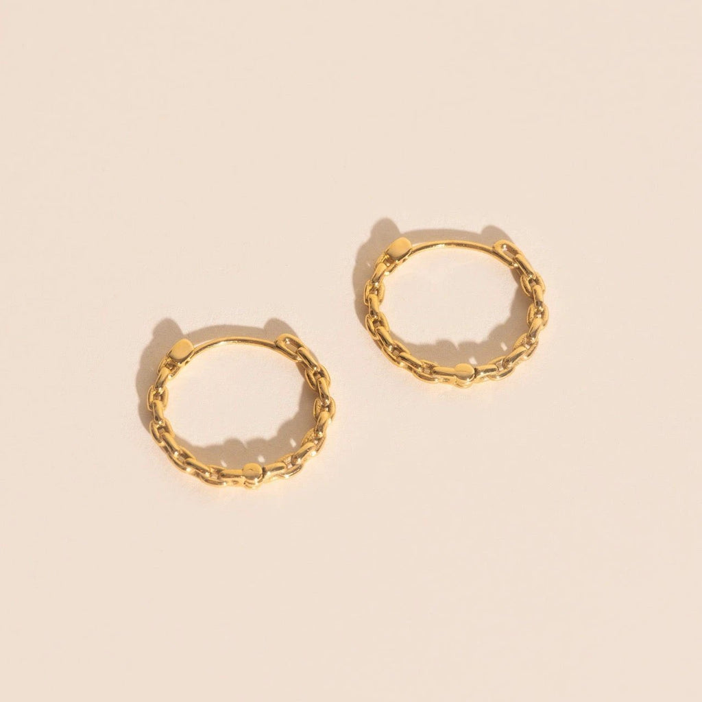 Chain Huggie Hoop Earrings by Oh Clementine