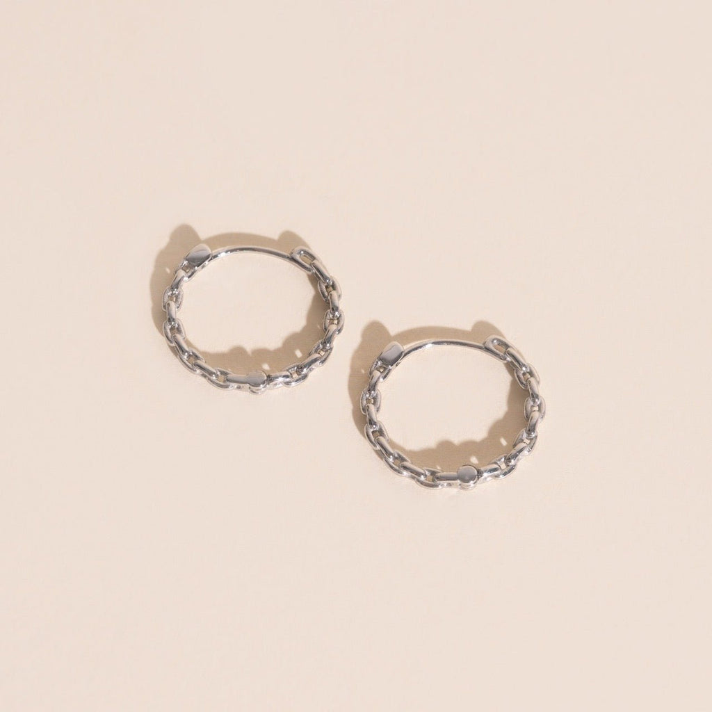 Chain Huggie Hoop Earrings by Oh Clementine