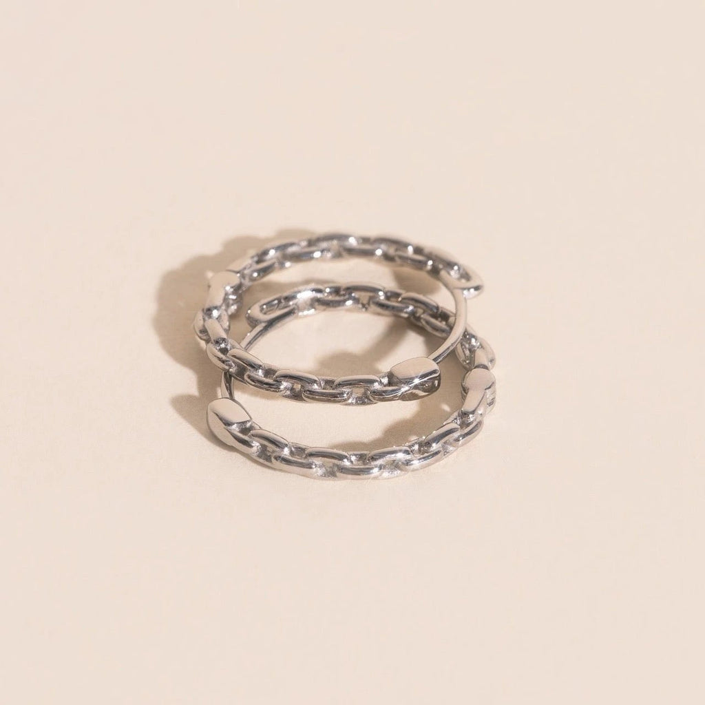 Chain Huggie Hoop Earrings by Oh Clementine