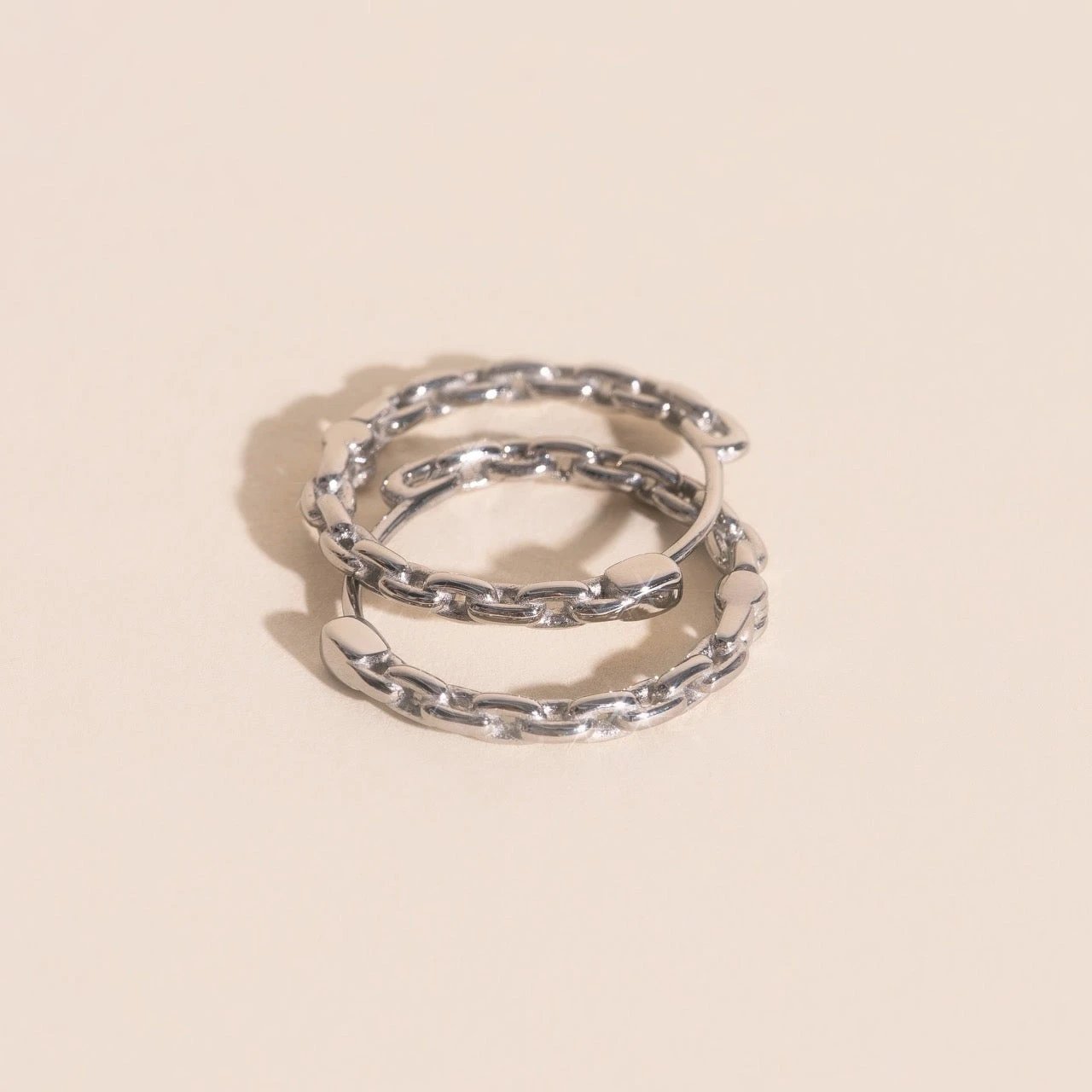 Chain Huggie Hoop Earrings by Oh Clementine