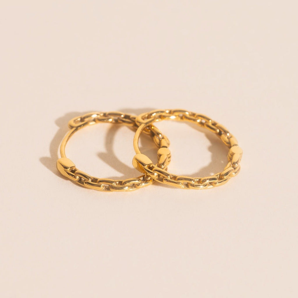 Chain Huggie Hoop Earrings by Oh Clementine