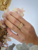 Chain Link Band Ring by Ash & Rose