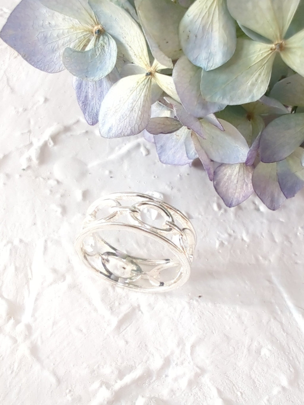 Chain Link Band Ring by Ash & Rose
