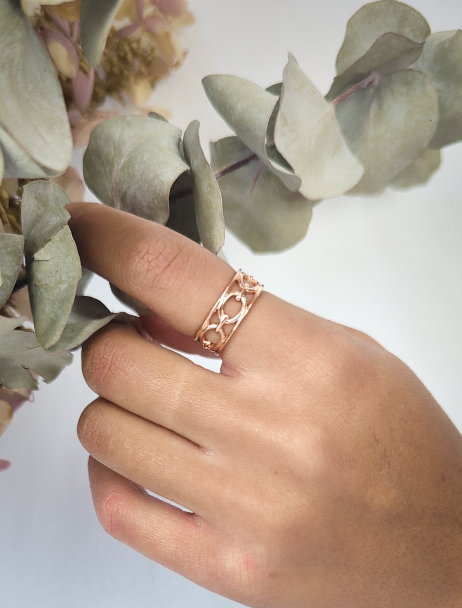 Chain Link Band Ring by Ash & Rose