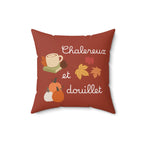 Chaleureux et douillet French Autumn Cozy Pillow, Fall Decorative Cushion for French home decor Home Decor La Vie Bien Chaleureux et douillet French Autumn Cozy Pillow, Fall Decorative Cushion for French home decor