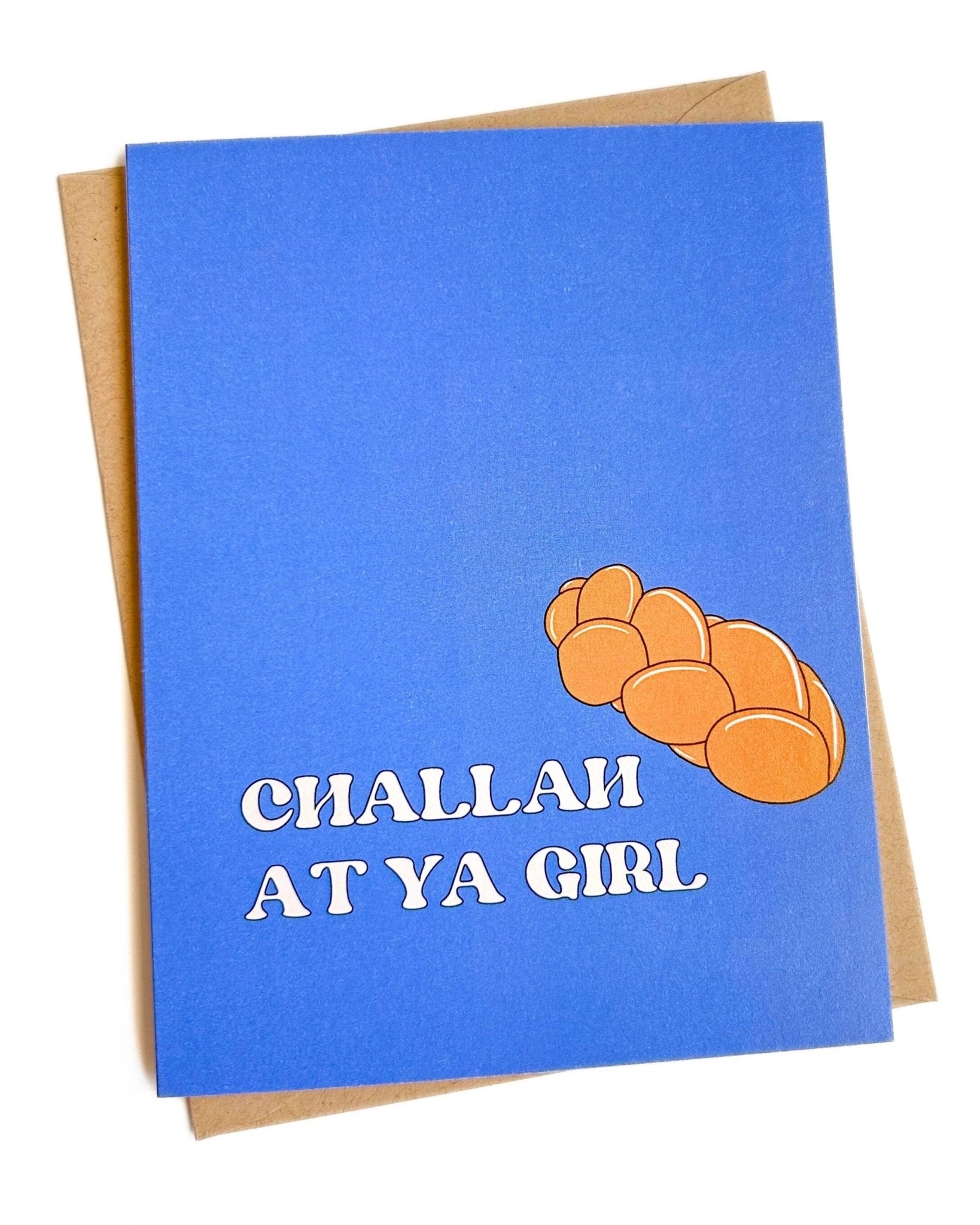 Challah At Ya Girl Cute Hanukkah Card Funny Hanukkah Cards by Five Dot Post