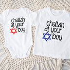 Challah at Your Boy Baby Bodysuit by Salt Sparkle Shalom