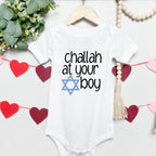 Challah at Your Boy Baby Bodysuit by Salt Sparkle Shalom