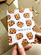 Challah Hanukkah Card, Funny Hanukkah Card, Unique Card for Hanukkah by Five Dot Post