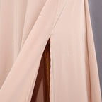 Champagne Satin Cape & Skirt Set(MS314)