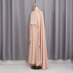 Champagne Satin Cape & Skirt Set(MS314)