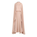 Champagne Satin Cape & Skirt Set(MS314)