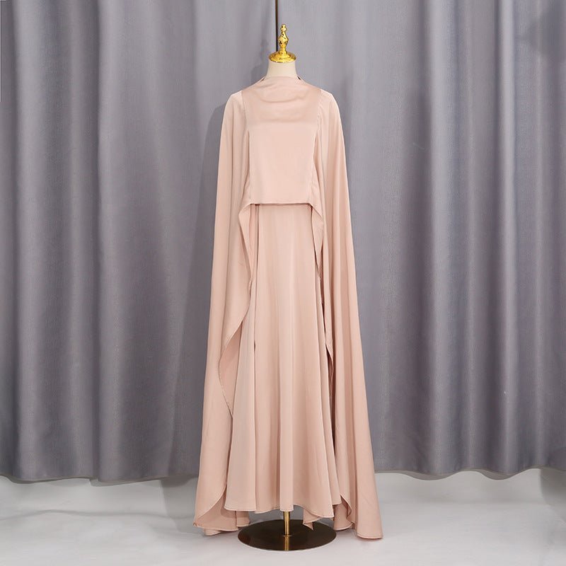 Champagne Satin Cape & Skirt Set(MS314) La Vie Bien Champagne Satin Cape & Skirt Set(MS314)