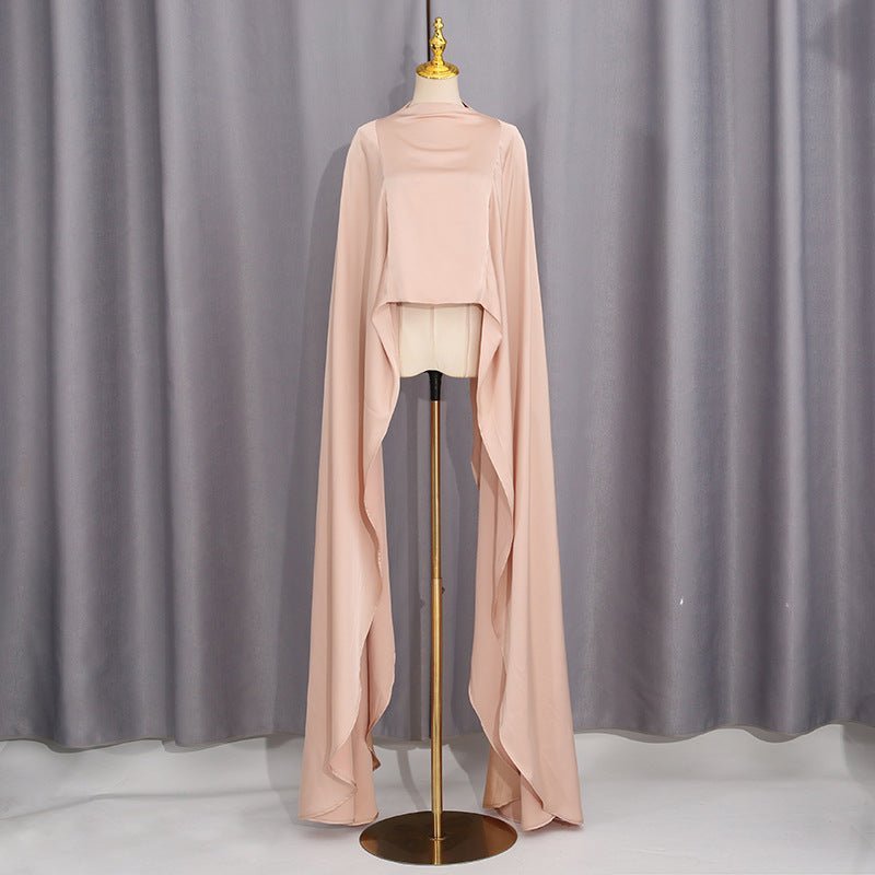 Champagne Satin Cape & Skirt Set(MS314) La Vie Bien Champagne Satin Cape & Skirt Set(MS314)