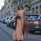Champagne Satin Cape & Skirt Set(MS314) La Vie Bien Champagne Satin Cape & Skirt Set(MS314)