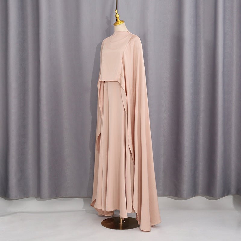 Champagne Satin Cape & Skirt Set(MS314) La Vie Bien Champagne Satin Cape & Skirt Set(MS314)