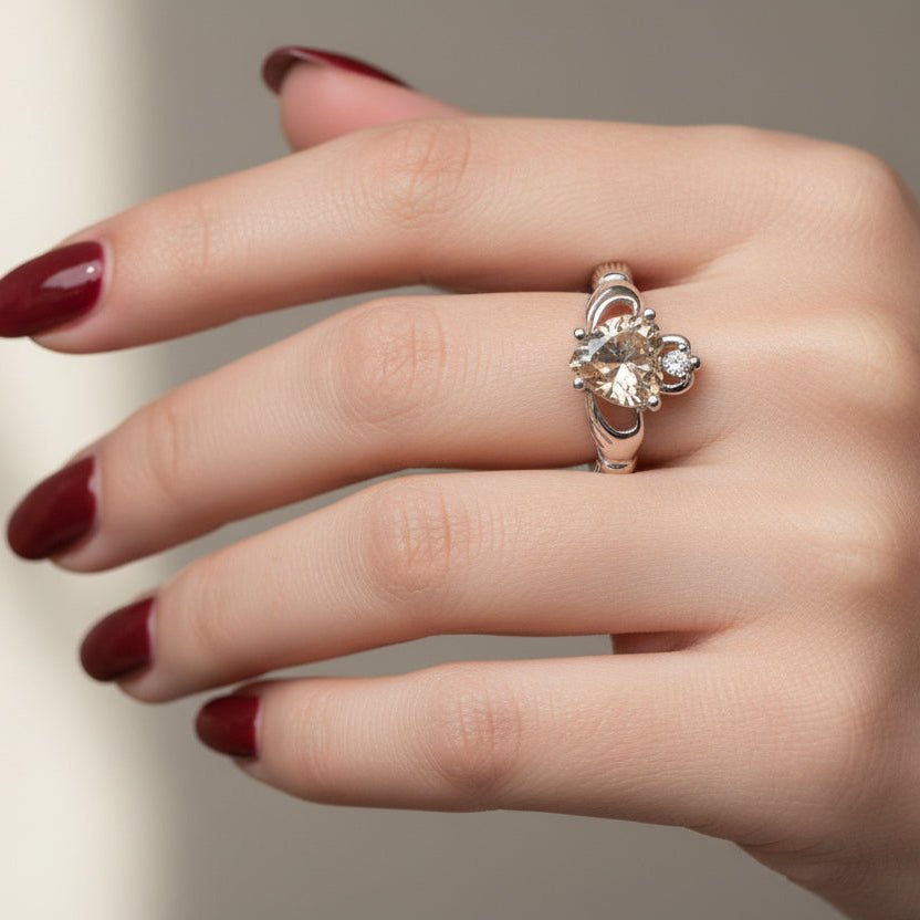 Champagne Toast Claddagh Ring Ring La Vie Bien Champagne Toast Claddagh Ring