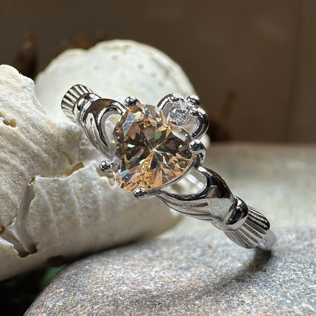Champagne Toast Claddagh Ring Ring La Vie Bien Champagne Toast Claddagh Ring