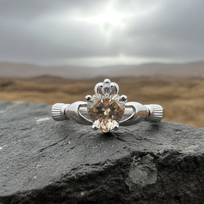 Champagne Toast Claddagh Ring Ring La Vie Bien Champagne Toast Claddagh Ring