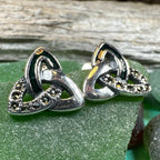 Chana Trinity Knot Post Earrings Post Earrings La Vie Bien Chana Trinity Knot Post Earrings