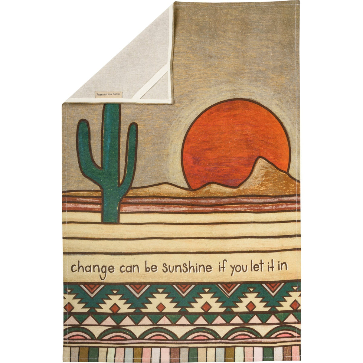 Change Can Be Sunshine If You Let It In Kitchen Towel | Woodburned Desert Hand Tea Dish Cloth | 18" x 28" Dish Towel La Vie Bien Change Can Be Sunshine If You Let It In Kitchen Towel | Woodburned Desert Hand Tea Dish Cloth | 18" x 28"
