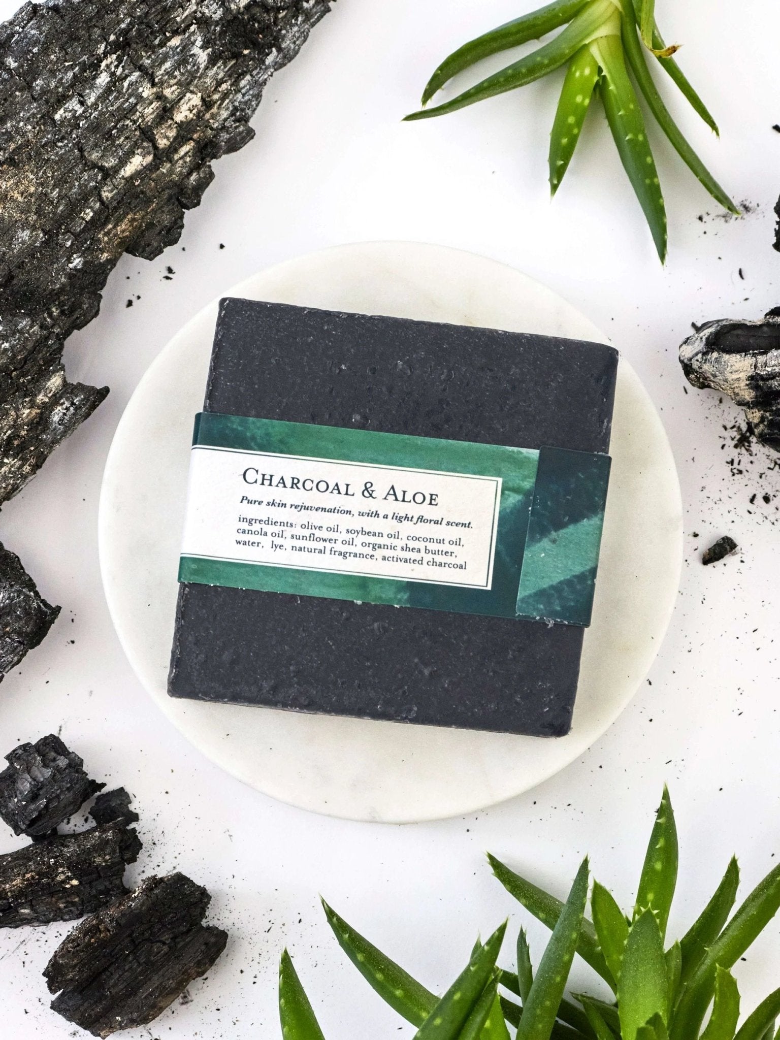 Charcoal & Aloe Soap Scrub Bar by Ash & Rose