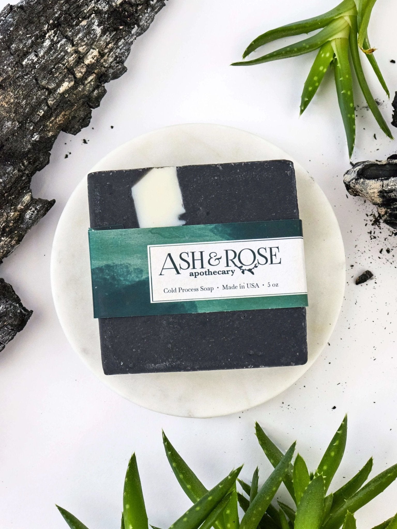 Charcoal & Aloe Soap Scrub Bar by Ash & Rose