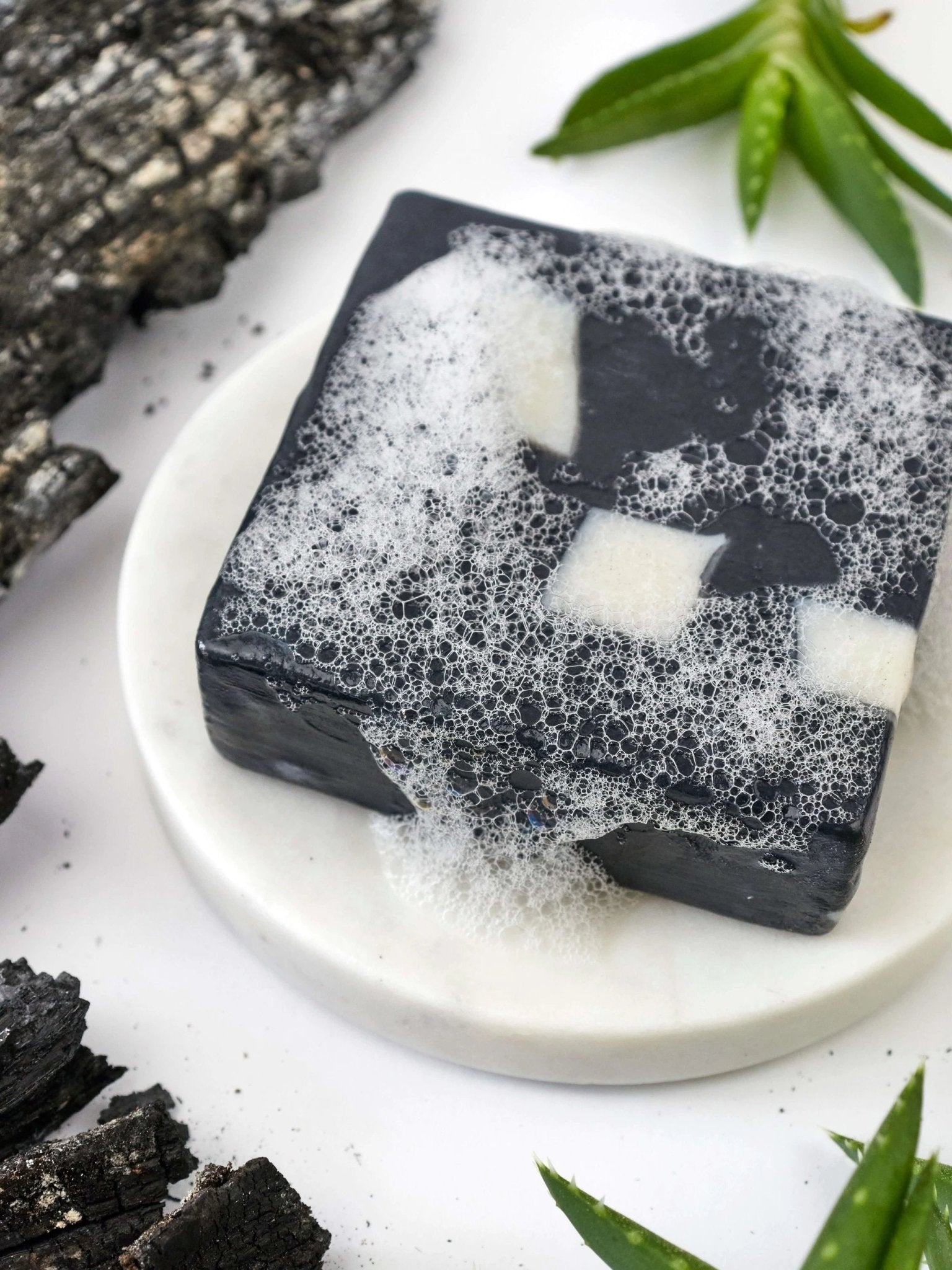 Charcoal & Aloe Soap Scrub Bar by Ash & Rose
