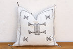 Charcoal Bowtie Cactus Silk Moroccan Pillow Throw Pillow La Vie Bien Charcoal Bowtie Cactus Silk Moroccan Pillow
