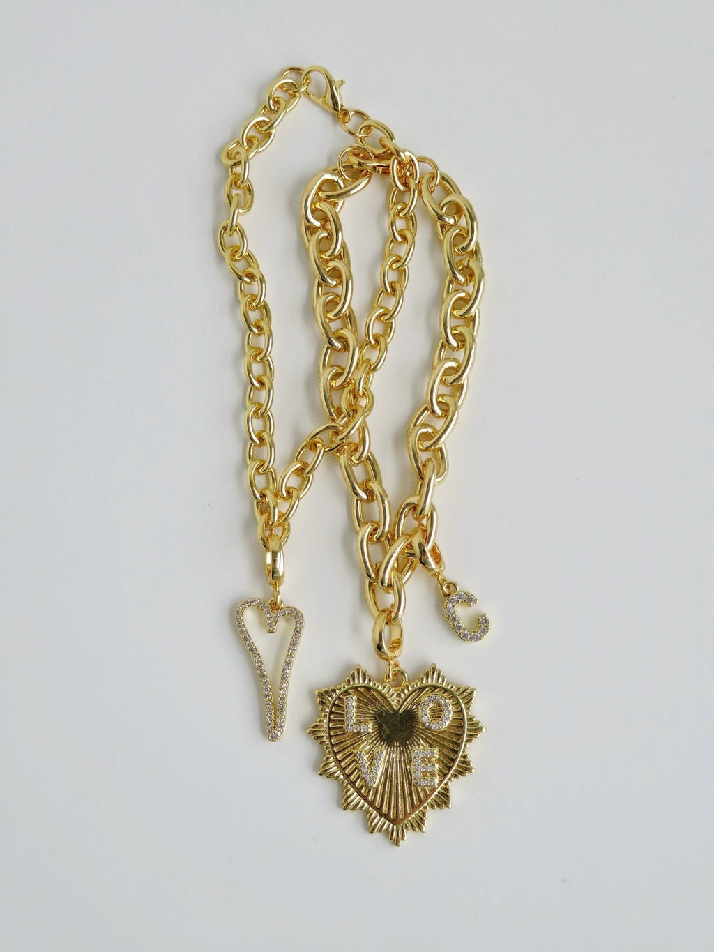 Charm Bar Bracelets - Cable Link 18k Gold Plated