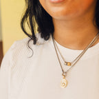 Charm Spacer Necklace Charm Necklace Charm La Vie Bien Charm Spacer Necklace Charm