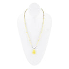 Chartruese Lemon Jade Long Pendant Necklace by Barse Jewelry