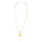 Chartruese Lemon Jade Long Pendant Necklace by Barse Jewelry