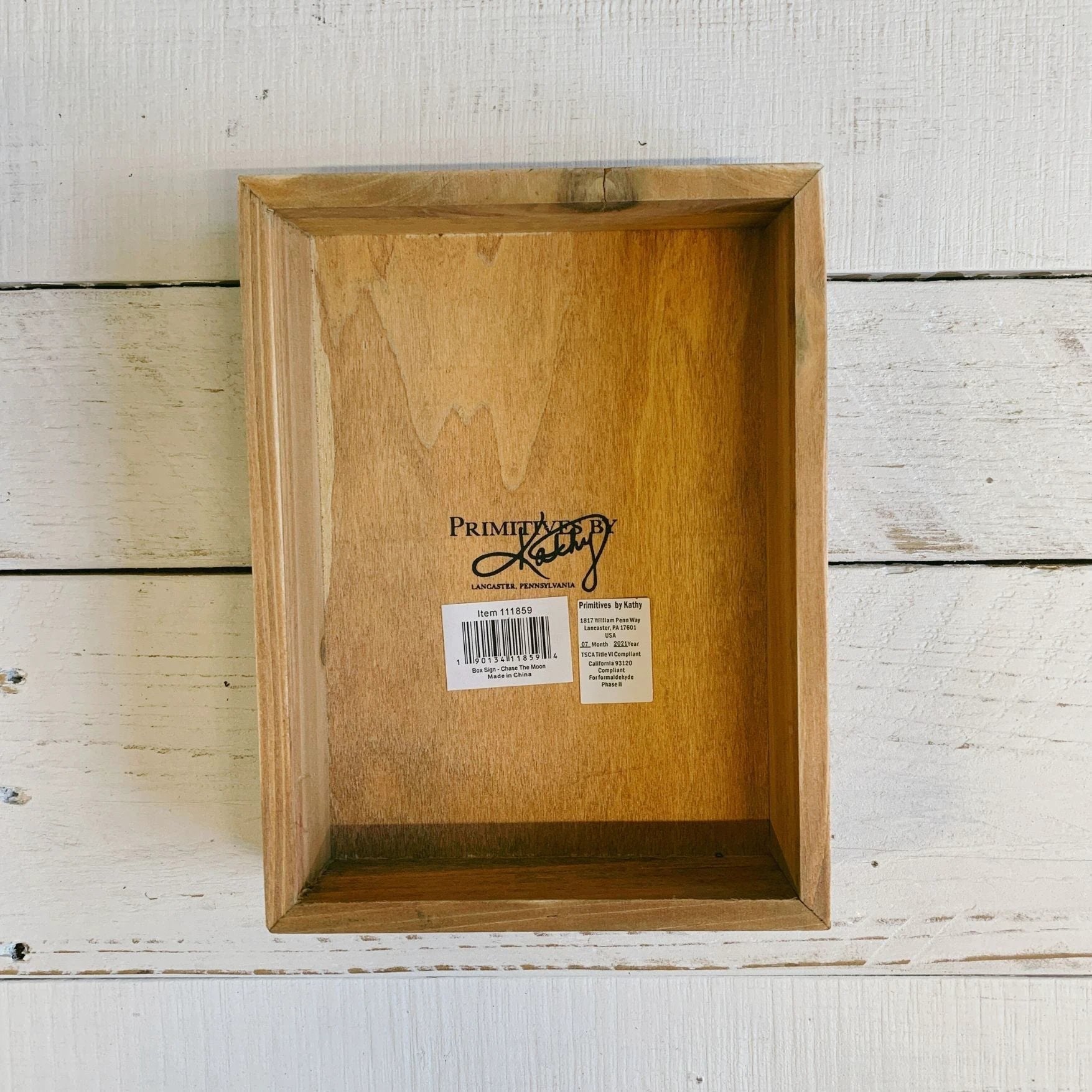 Chase The Moon Wooden Box Sign | Wall Desk Office Home Decor | 6" x 8" by The Bullish Store