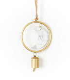 Chayana Small Moon Mother of Pearl Wind Chime - Fair Trade Decor HME stock line La Vie Bien Chayana Small Moon Mother of Pearl Wind Chime - Fair Trade Decor