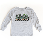 Checkered Christmas Tree tee shirt, toddler and youth sizes by Benny and Ray Apparel