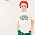 Checkered Christmas Tree tee shirt, toddler and youth sizes by Benny and Ray Apparel