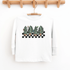 Checkered Christmas Tree tee shirt, toddler and youth sizes by Benny and Ray Apparel