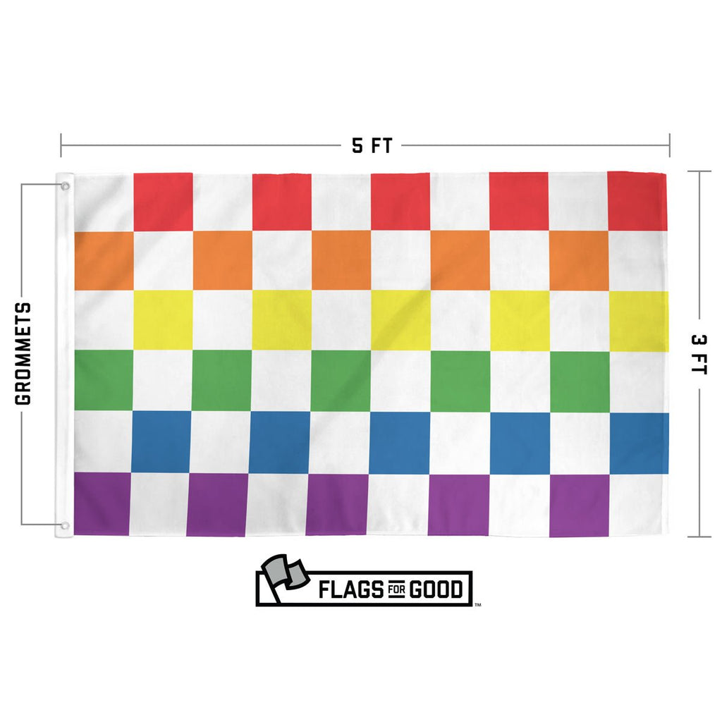Checkered Pride Flag Flag La Vie Bien Checkered Pride Flag