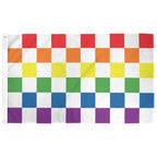 Checkered Pride Flag Flag La Vie Bien Checkered Pride Flag