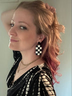 Checkered Resin Earrings by Fair Anita