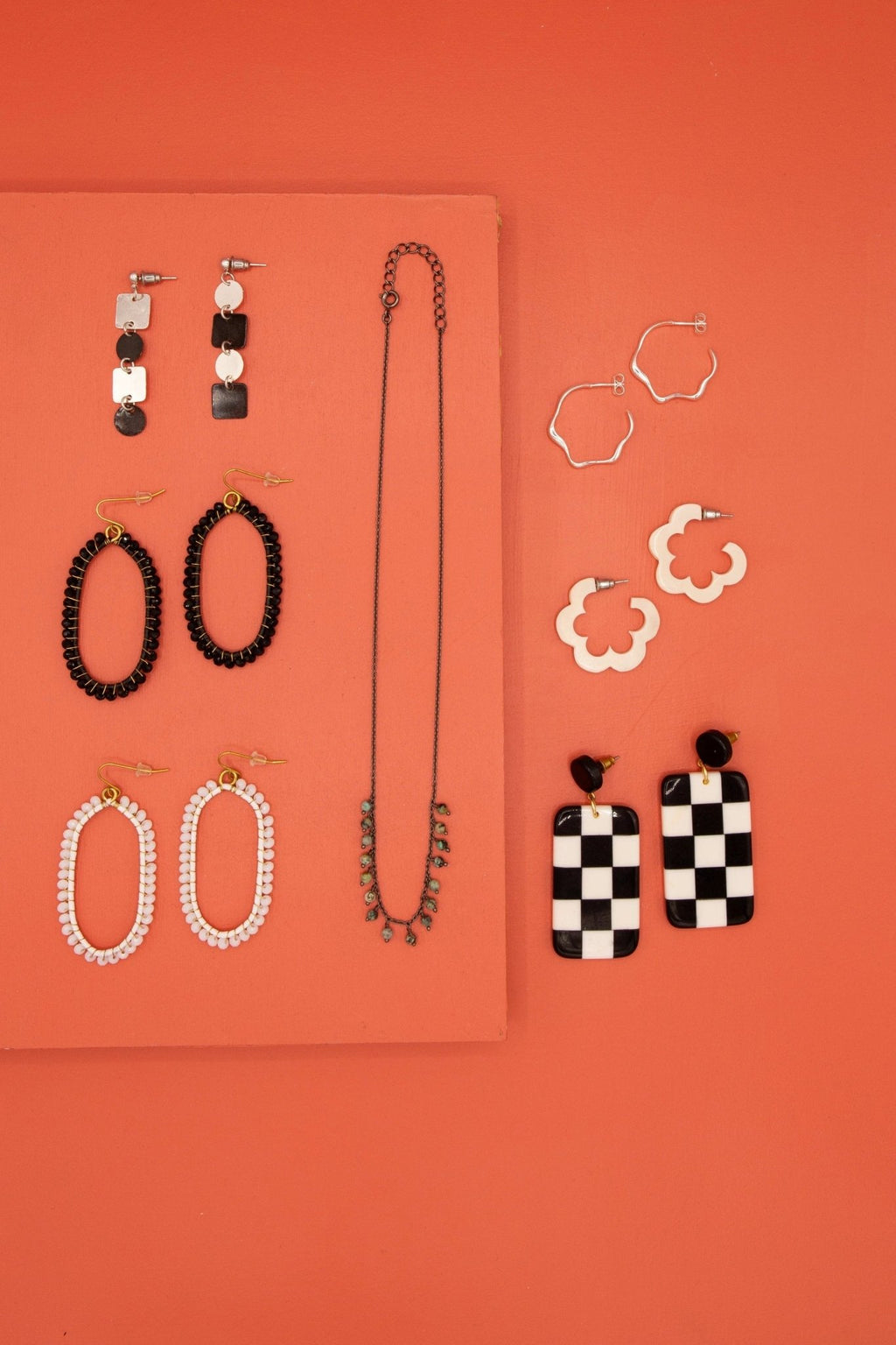 Checkered Resin Earrings by Fair Anita