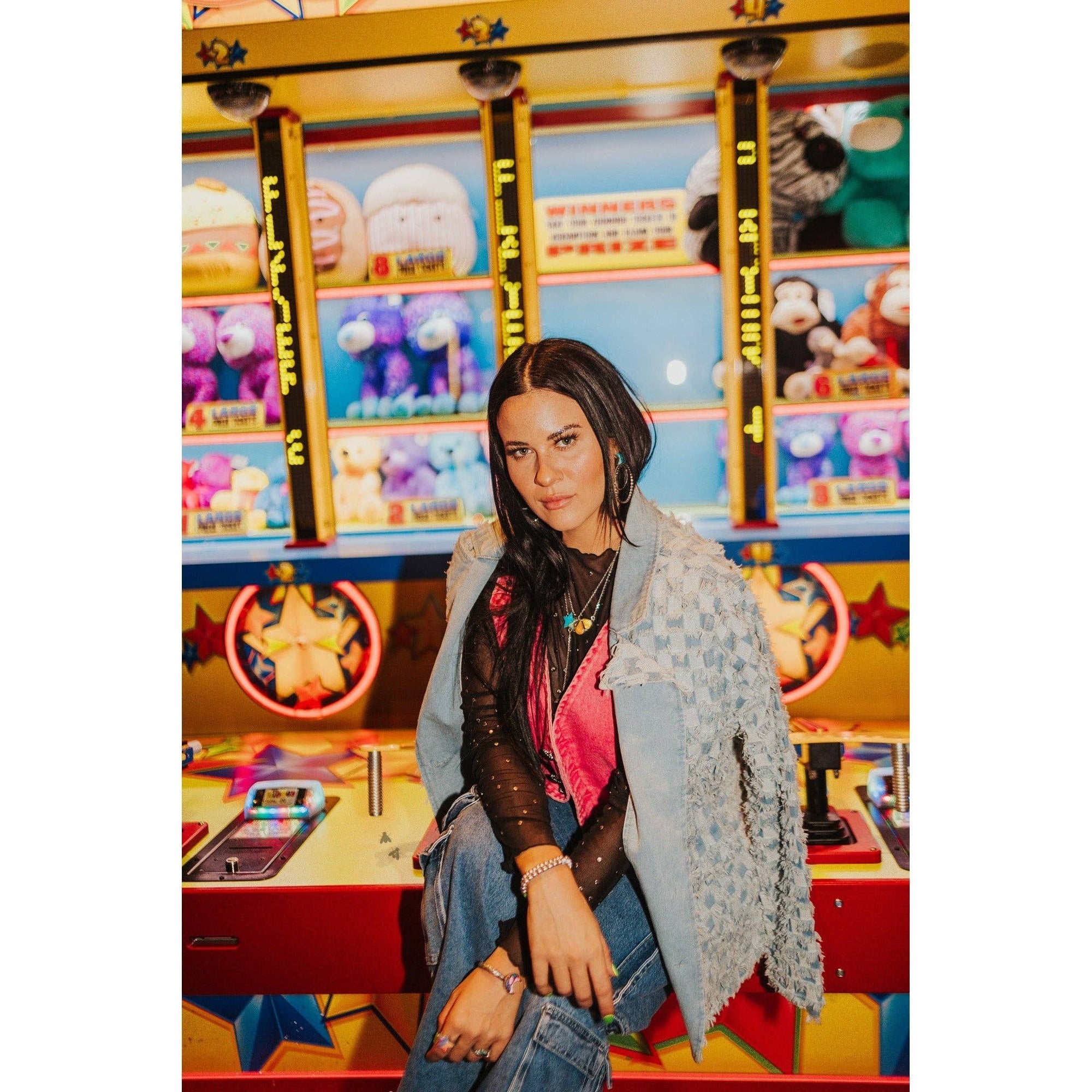 Checkity Check Blazer | Checkered Denim Jacket [Sizes SM - 2X]