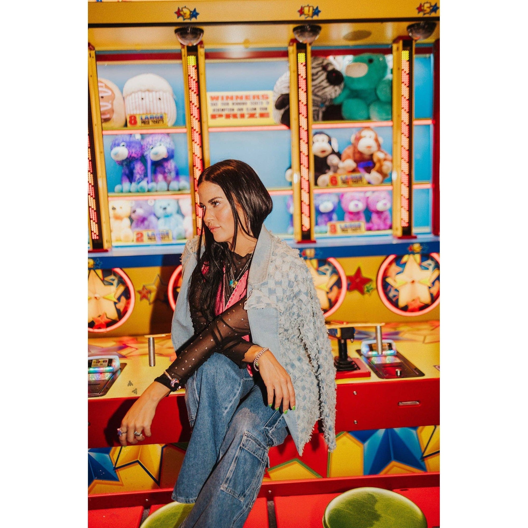 Checkity Check Blazer | Checkered Denim Jacket [Sizes SM - 2X]