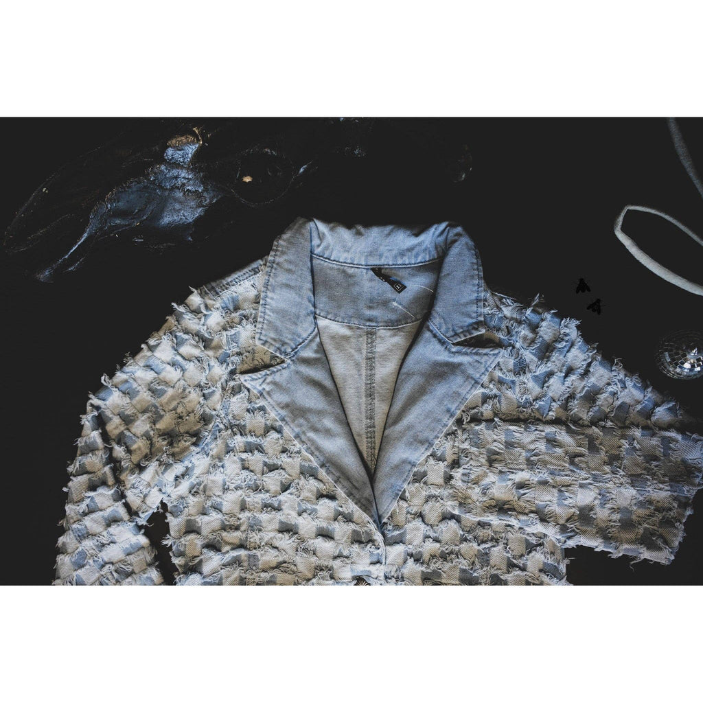 Checkity Check Blazer | Checkered Denim Jacket [Sizes SM - 2X]