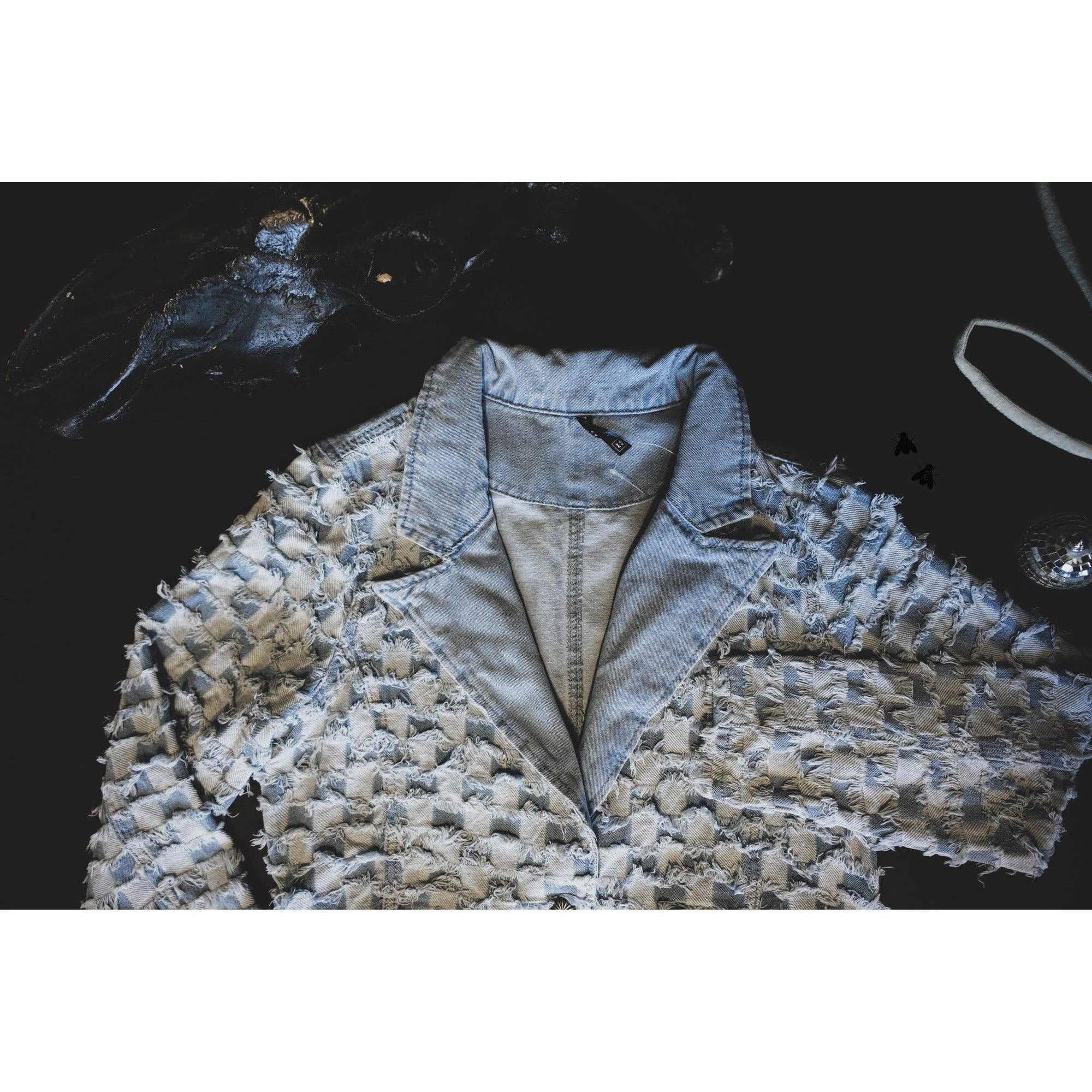 Checkity Check Blazer | Checkered Denim Jacket [Sizes SM - 2X]