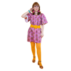 Cheeky Monkeys Square Neck Dress in Magenta Mini dress La Vie Bien Cheeky Monkeys Square Neck Dress in Magenta